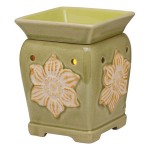 Daphne Flower Mid-size Scentsy Warmer Daphne Green White Flower Scentsy Warmer
