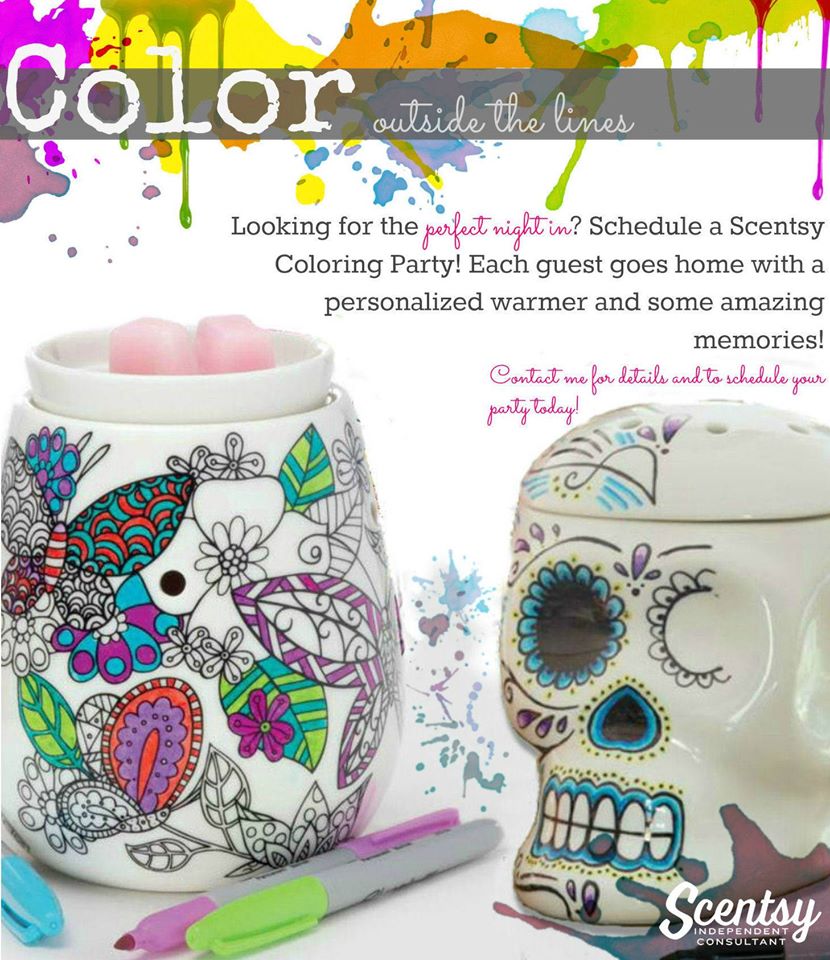 Scentsy coloring warmers